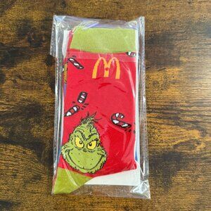 McDonald's Canada The Grinch 2024 Socks NEW SEALED Adult One Size Mismatch Color